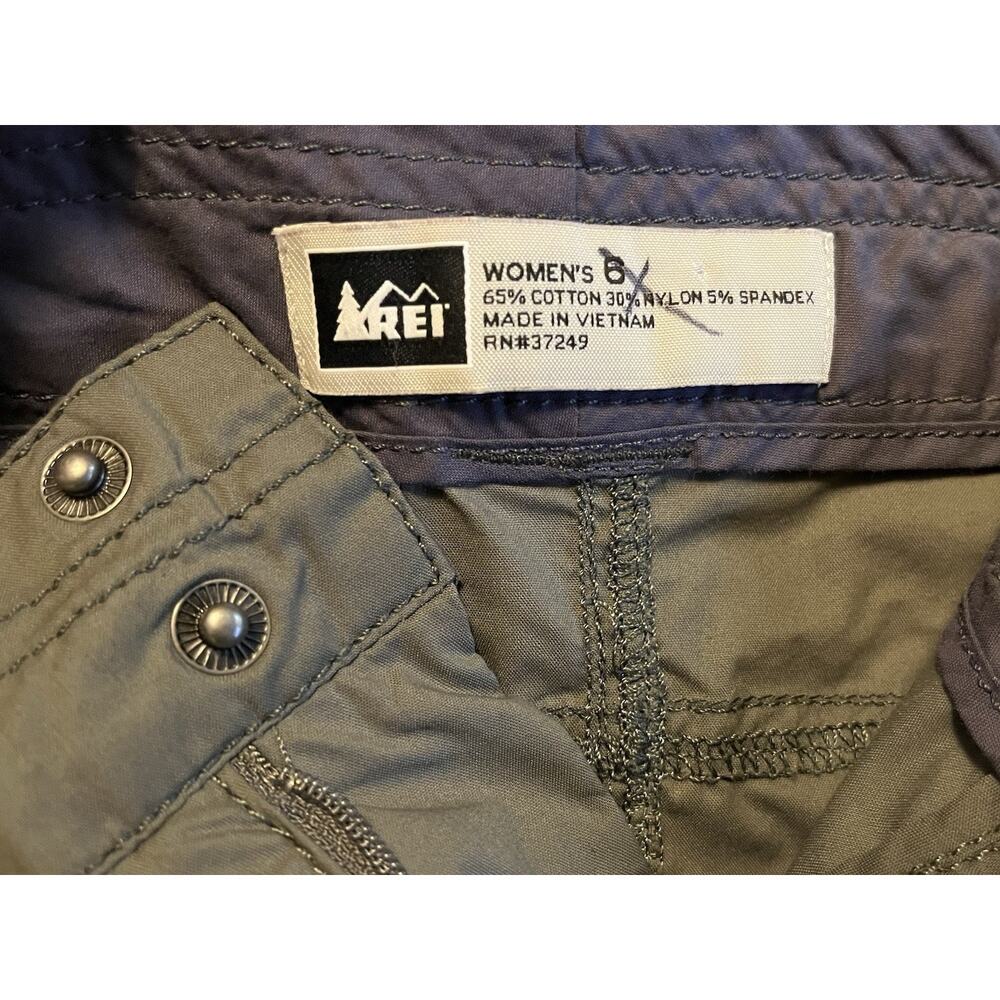Rei Womens Green A-Line Embroidered Skirt Size 6 Pockets Outdoor Camping Hiking - Picture 8 of 11